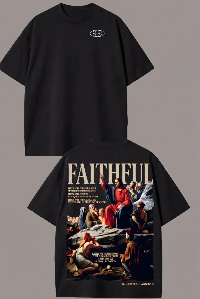 Faithful Sacred Boxy Tee - Lookbook Completo